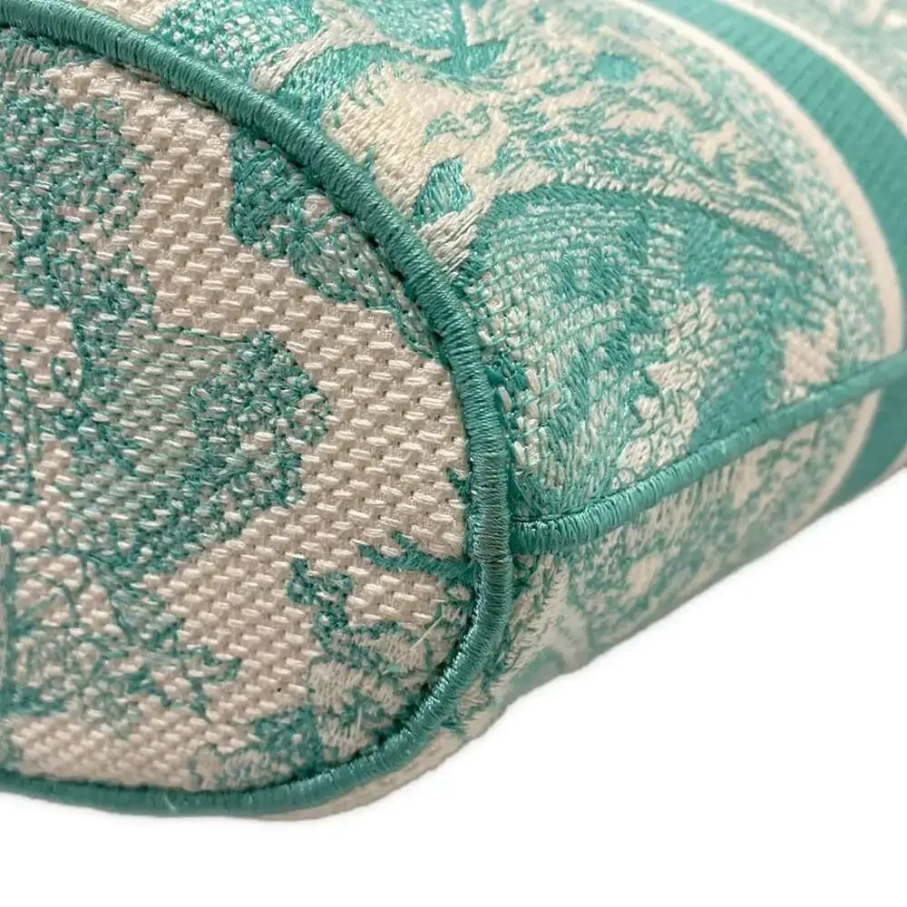 Christian Dior Pannier Chapeau Tote Bag Light Green White